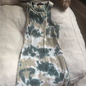 Forever 21 Blue and Cream Tank Top